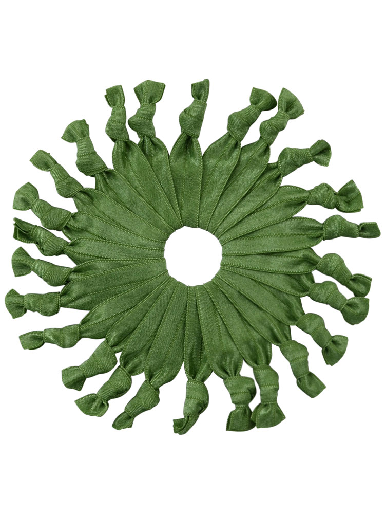 Kiwi Green hair ties bulk solid color at