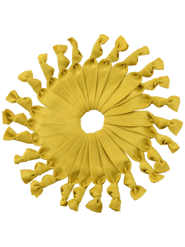 Dijon Gold hair ties bulk solid color at