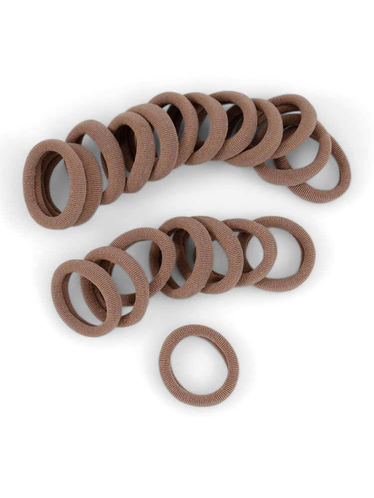 Light Brown Small Gentle Seamless Hair Ties at 