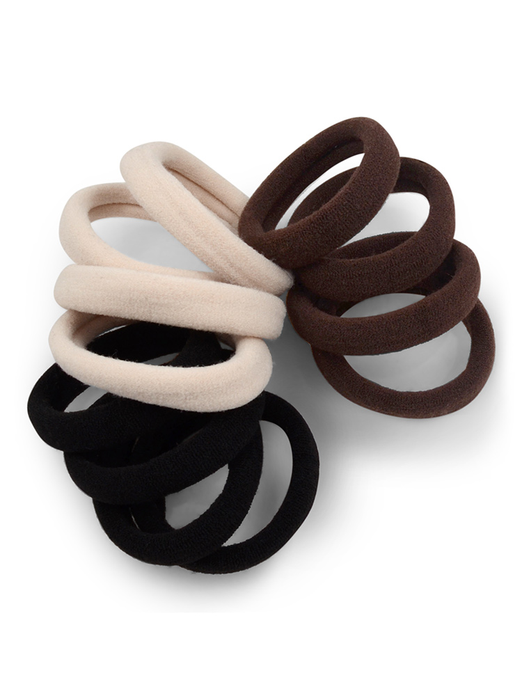 Classic Neutrals Gentle Hold Seamless Fabric Hair Ties at