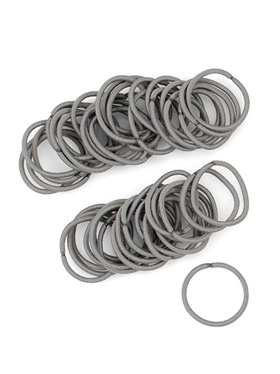 Gray Small 2mm Mini Hair Ties at Cyndibands.com