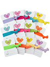 valentines day cards heart hair ties