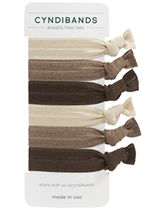 brown cream hair ties